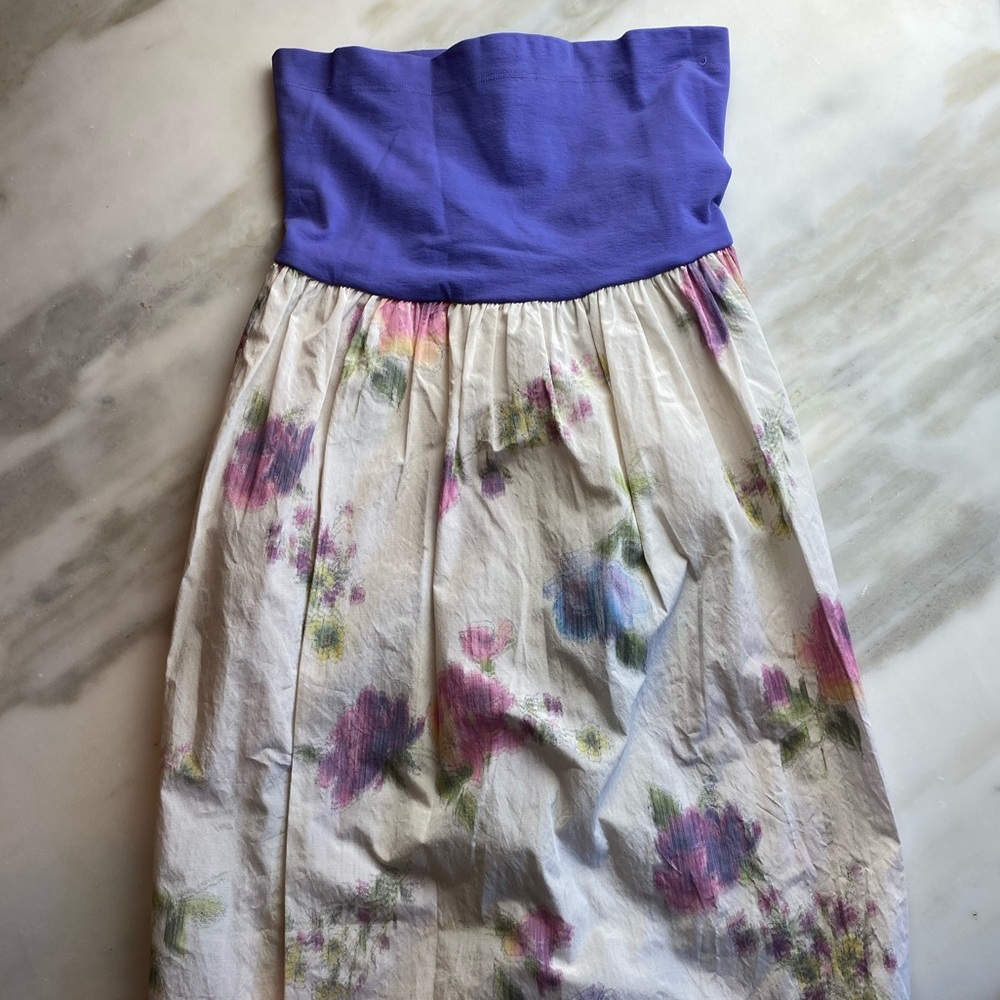 Theory strapless mini dress